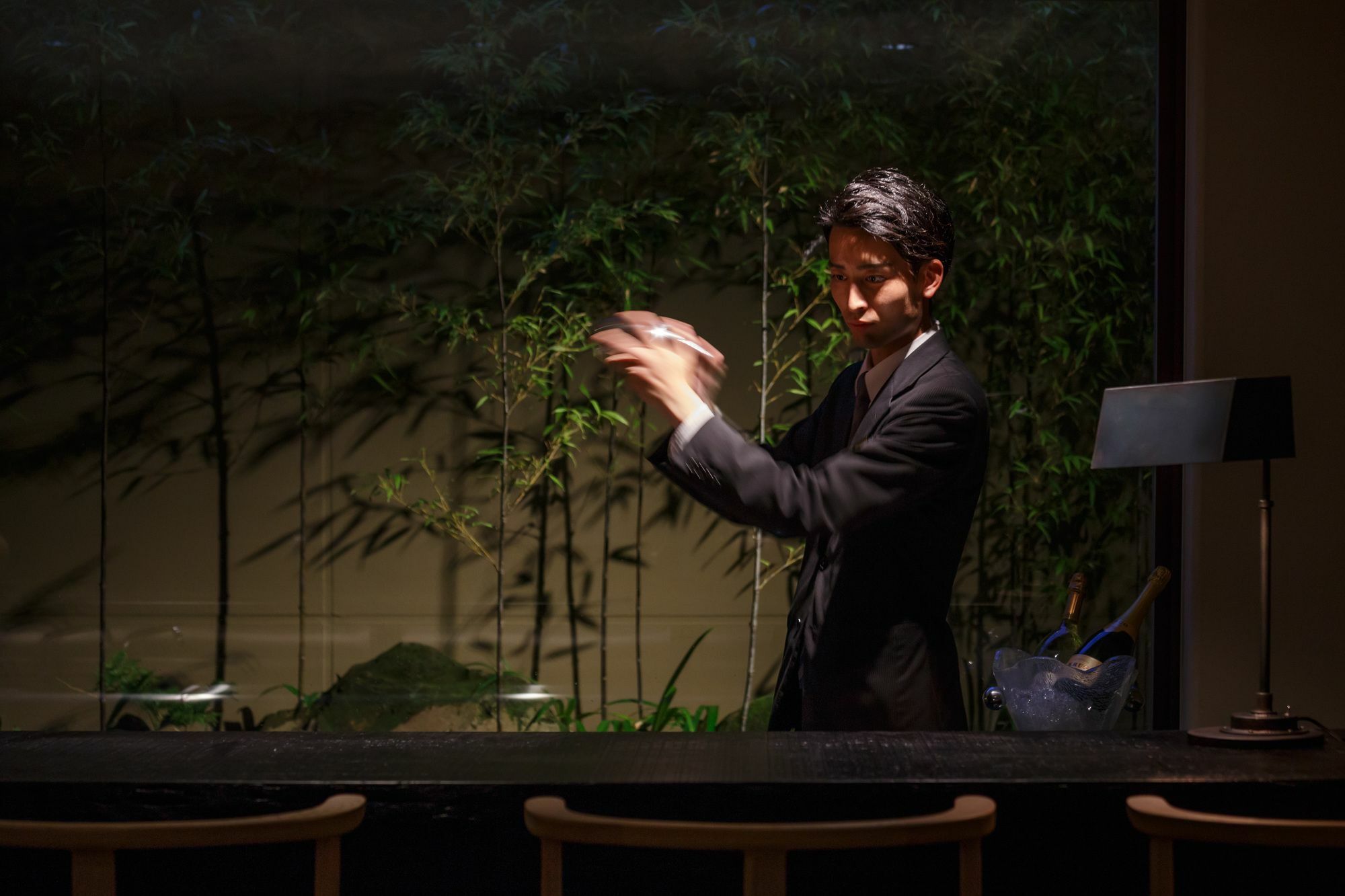 Hotel The Celestine Kyoto Gion Екстер'єр фото A bartender at work