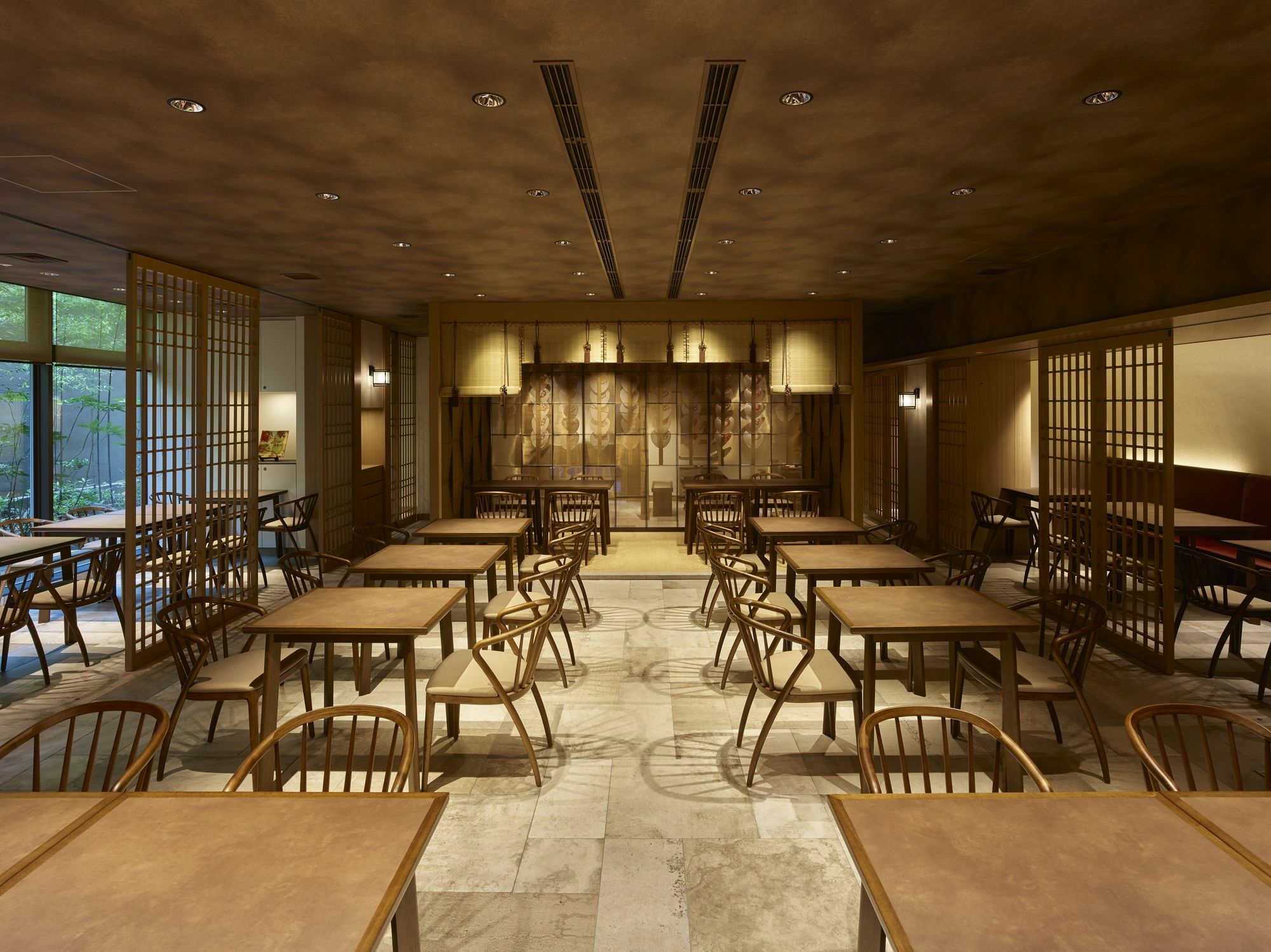 Hotel The Celestine Kyoto Gion Екстер'єр фото Interior of a restaurant in Kyoto